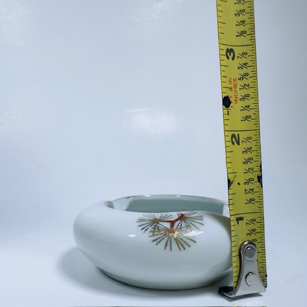 Fukagawa Arita Pine Cone (1) Small Ashtray Green/Gold Needles Brown/Gold Branch - Picture 6 of 16